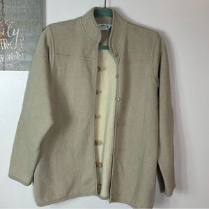 Orvis sweater trim leather